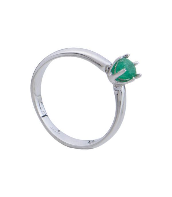 emerald solitaire engagement ring