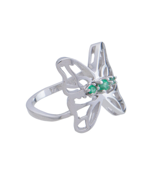 butterfly-genuine-natural-stone-emerald-sterling-silver-ring