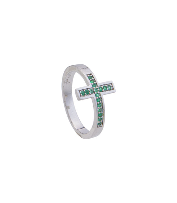 emerald-cross-ring-sterling-silver