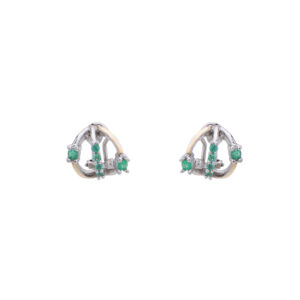 three-row-triple-emerald-sterling-silver-gold-foil-earrings-fine-jewelry
