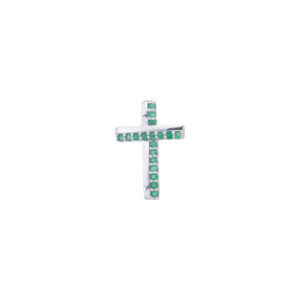 emerald cross pendant