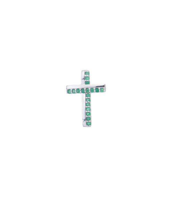 emerald cross pendant