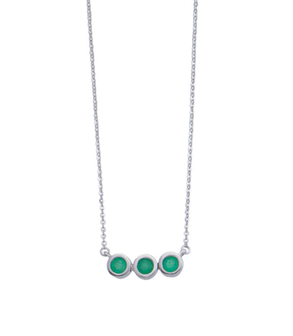 three-trio-emerald-natural-stone-necklace