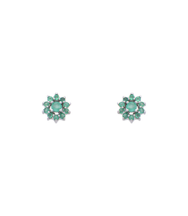 sunflower emerald earrings