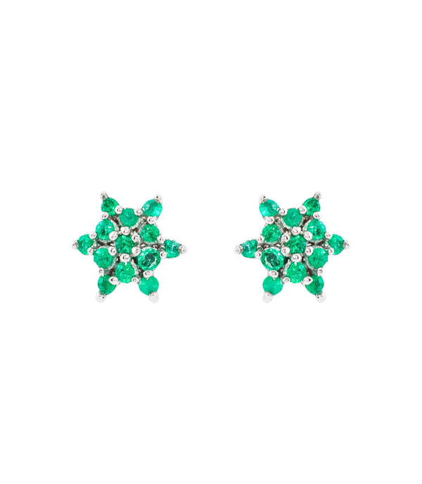 star emerald earrings